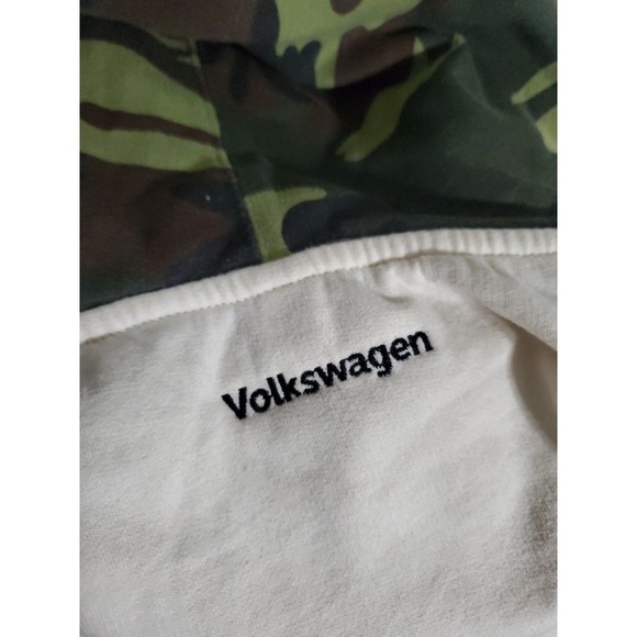 Volkswagon Code V Hoodie Sweatshirt Mens L Beige Green Camo Sleeves Fleece - Picture 11 of 11